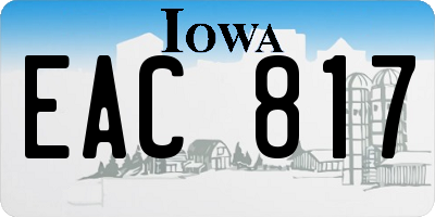 IA license plate EAC817