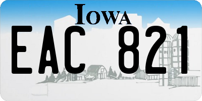 IA license plate EAC821