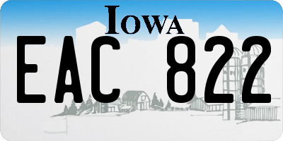 IA license plate EAC822