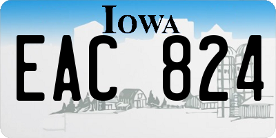 IA license plate EAC824