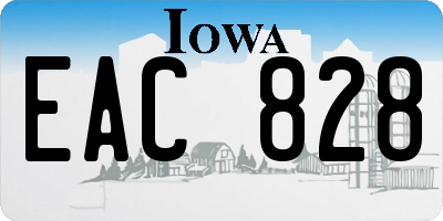 IA license plate EAC828