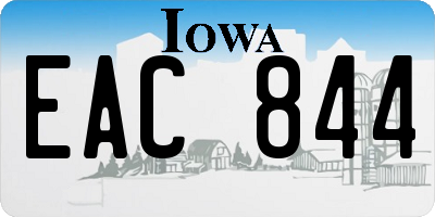 IA license plate EAC844