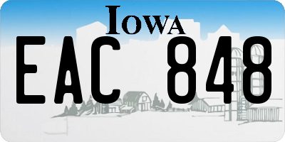 IA license plate EAC848