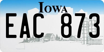 IA license plate EAC873