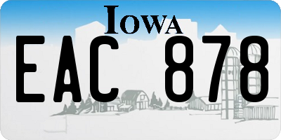 IA license plate EAC878