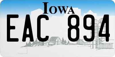 IA license plate EAC894