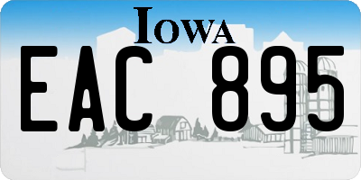 IA license plate EAC895