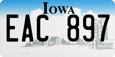 IA license plate EAC897