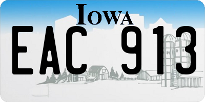 IA license plate EAC913