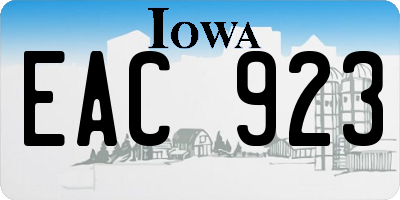 IA license plate EAC923