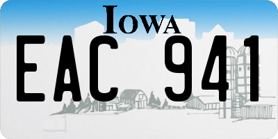 IA license plate EAC941