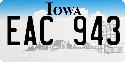 IA license plate EAC943