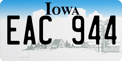 IA license plate EAC944