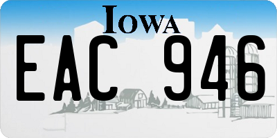 IA license plate EAC946