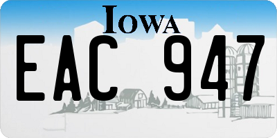 IA license plate EAC947