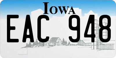 IA license plate EAC948