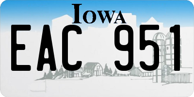 IA license plate EAC951