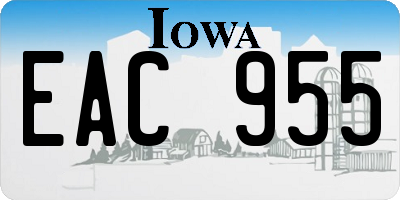 IA license plate EAC955