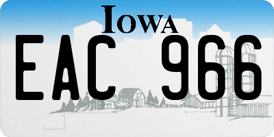 IA license plate EAC966