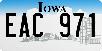 IA license plate EAC971