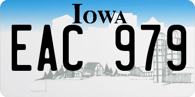 IA license plate EAC979