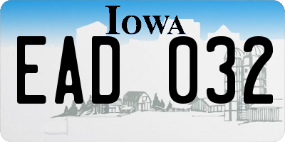 IA license plate EAD032