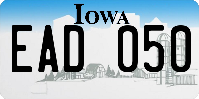 IA license plate EAD050