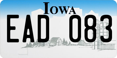 IA license plate EAD083