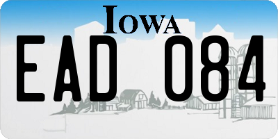 IA license plate EAD084