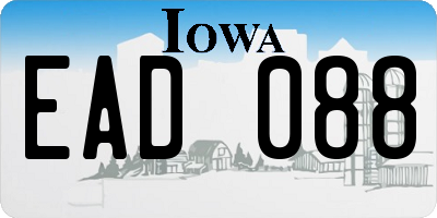 IA license plate EAD088