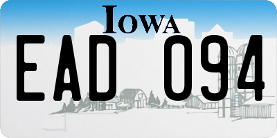 IA license plate EAD094