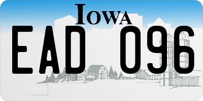 IA license plate EAD096