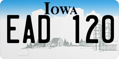 IA license plate EAD120