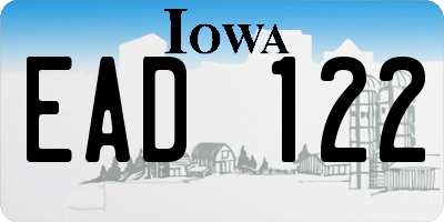 IA license plate EAD122