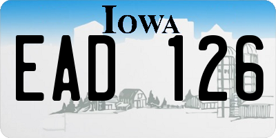 IA license plate EAD126