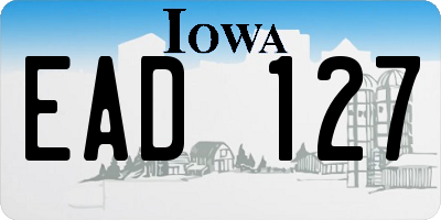 IA license plate EAD127