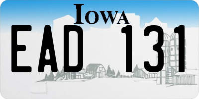 IA license plate EAD131