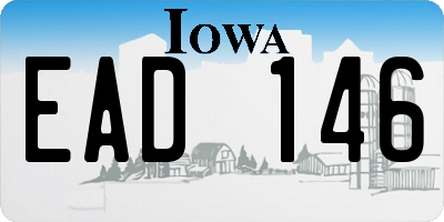 IA license plate EAD146