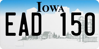 IA license plate EAD150