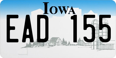 IA license plate EAD155