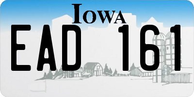 IA license plate EAD161