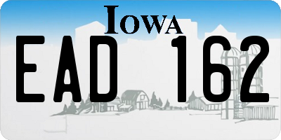 IA license plate EAD162