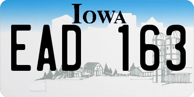 IA license plate EAD163