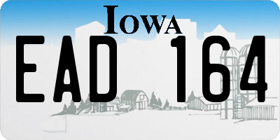 IA license plate EAD164