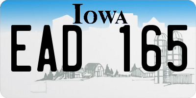 IA license plate EAD165