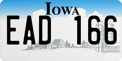 IA license plate EAD166