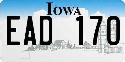 IA license plate EAD170