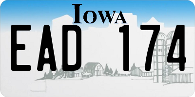 IA license plate EAD174