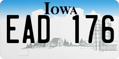 IA license plate EAD176