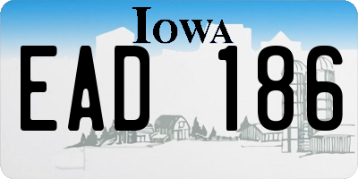 IA license plate EAD186